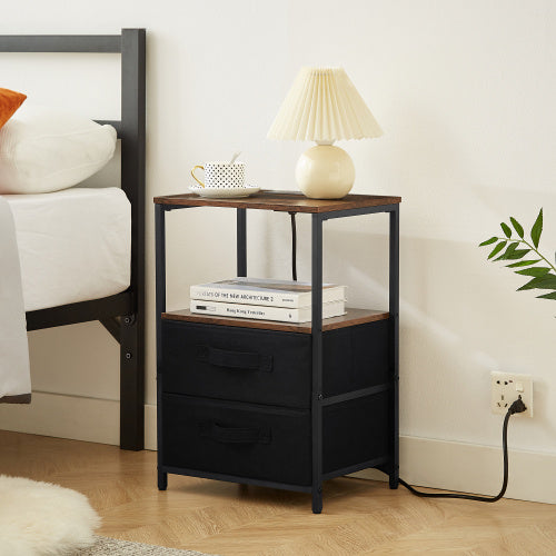 End Table With Charging Station, USB Port