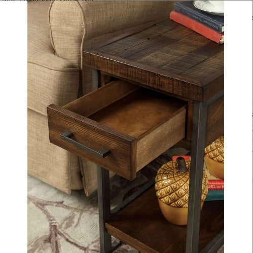 Modern Rustic Design 1pc Side Table Nightstand