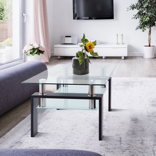 Black Glass Coffee Table