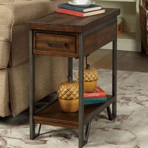 Modern Rustic Design 1pc Side Table Nightstand